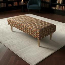 Rackhams Modern Rectangular Non-Storage Ottoman Seating Stool for UK Homes - 24 x 24 Inches (61 x 61cm) - thumbnail 6