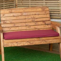 Rackhams 99 x 41cm Cushion Base for 2 Seater Wooden Garden Bench in Burgundy - thumbnail 4