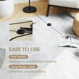 Rackhams Modern Tree Floor Lamp with 3 Light, for Living Room Bedroom, Black - Black - thumbnail 6