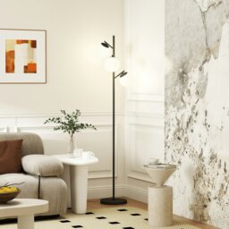 Rackhams Modern Tree Floor Lamp with 3 Light, for Living Room Bedroom, Black - Black - thumbnail 3