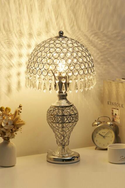 Rackhams Umbrella Crystal Table Lamp Polished for Bedroom - Multi - One Size - image 1