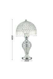 Rackhams Umbrella Crystal Table Lamp Polished for Bedroom - Multi - One Size - thumbnail 6