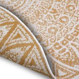 Rackhams Indoor - Outdoor Round Lilja Vintage Yellow Rug - Ø 100 cm - thumbnail 2
