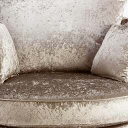 Rackhams Crystal Crushed Velvet Swivel Chair - Black - thumbnail 5