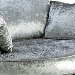 Rackhams Crystal Crushed Velvet Swivel Chair - Black - thumbnail 6
