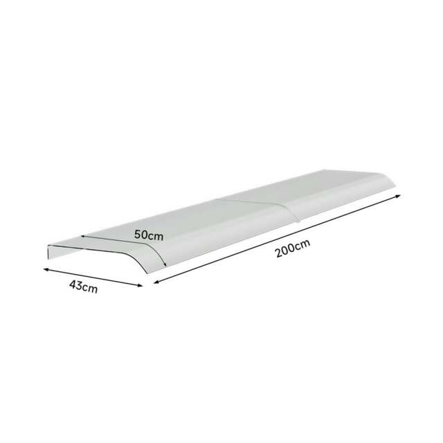 Rackhams Frosted Window Door Awning Canopy 50cm Arc Length - 200 cm - image 1
