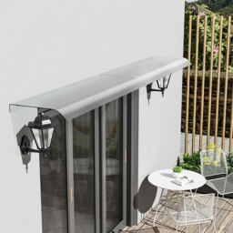 Rackhams Frosted Window Door Awning Canopy 50cm Arc Length - 200 cm - thumbnail 2