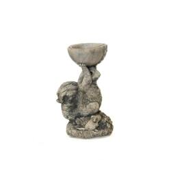 Rackhams Small Adorable Squirrel And Nut Design Stonecast Bird Bath - thumbnail 4