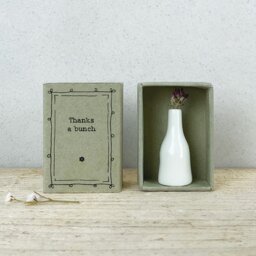 Rackhams East of India 'Thanks a bunch' Matchbox Vase