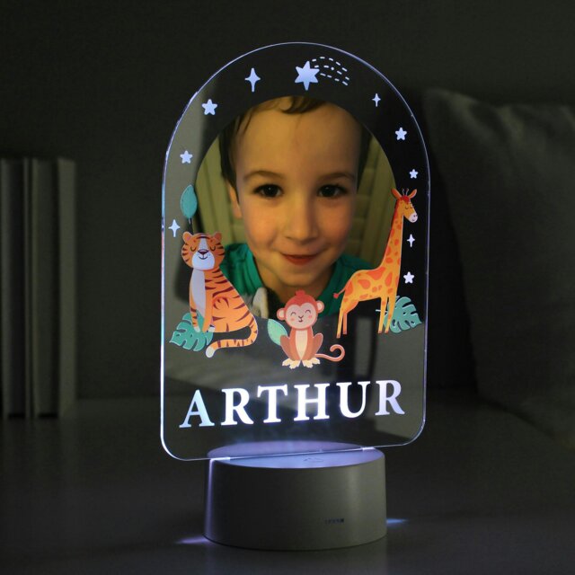 Rackhams Personalised Animal Photo Upload LED Colour Changing Night Light - image 1