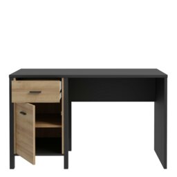 Rackhams High Rock Desk in Matt Black/Riviera Oak - Black & Riviera Oak - 56.5 - 72.3 - thumbnail 5
