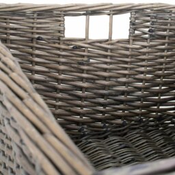 Rackhams Jumbo Antique Wash Wicker Storage Basket - White - thumbnail 6