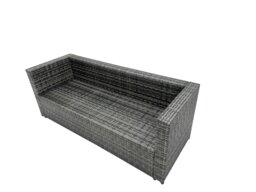 Rackhams Outdoor Coffee Table Sofa Armchair Set with Side Table 2 Big Stools 2 Small Footstools Garden Furniture Set Dark Grey Mixed - thumbnail 5