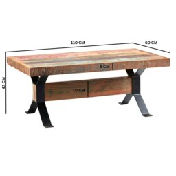 Rackhams Dahila Reclaimed Boat Coffee Table - thumbnail 4