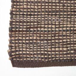 Rackhams Madras Leather Hemp Rug - Brown - 66 x 200 cm - thumbnail 4