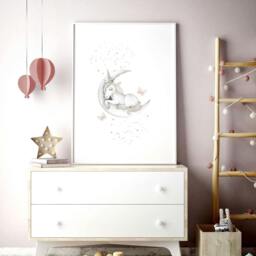 Rackhams Nursery Art Wall - Set of 3 wall art prints - 20 x 30 in / 50 x 76 cm - Satin Photo paper 280 gsm - Black Frame - thumbnail 5