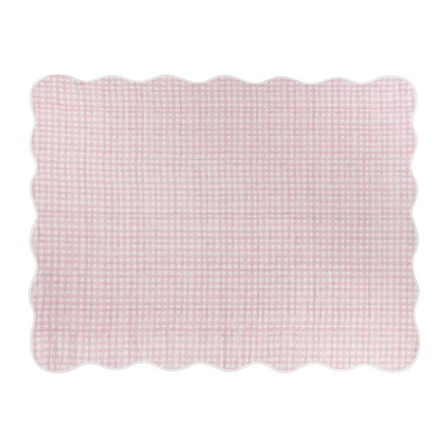 Rackhams Quilted Scalloped Bedspread - Pink - 265cm x 265cm - Pink - 100% Mixed - image 1