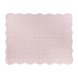 Rackhams Quilted Scalloped Bedspread - Pink - 265cm x 265cm - Pink - 100% Mixed - thumbnail 1