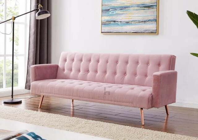 Rackhams Larnaca Sofa Bed: The Perfect Blend of Style and Function - Pink
