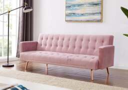 Rackhams Larnaca Sofa Bed: The Perfect Blend of Style and Function - Pink - thumbnail 1