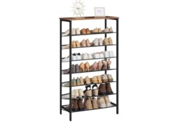 Rackhams Large Capacity Shoe Rack Tall Shoe Storage Shelf for 21 to 28 Pairs - thumbnail 4