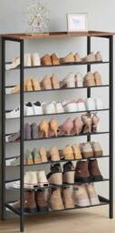 Rackhams Large Capacity Shoe Rack Tall Shoe Storage Shelf for 21 to 28 Pairs - thumbnail 2