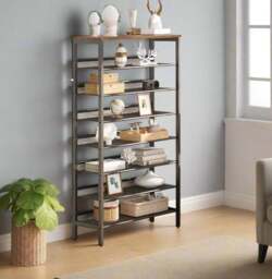 Rackhams Large Capacity Shoe Rack Tall Shoe Storage Shelf for 21 to 28 Pairs - thumbnail 3