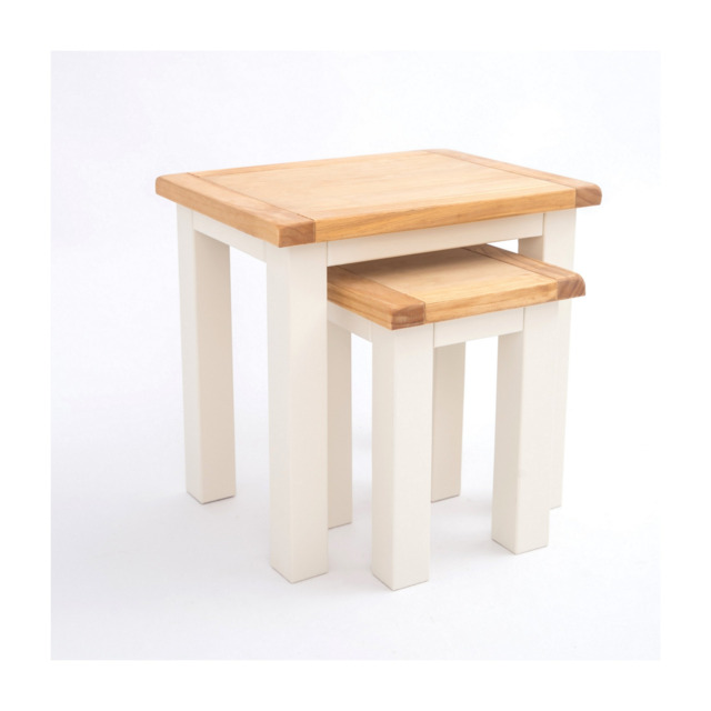 Rackhams Nest of Tables - Set of 2 Tables - White - image 1