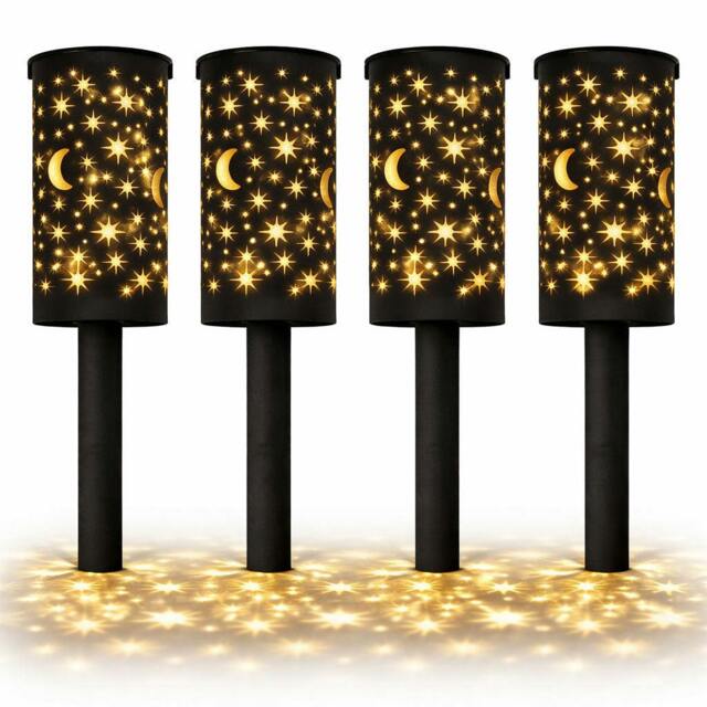 Rackhams Pack of 4 Solar Stake Lights – Night Sky Lantern LED Lights - image 1