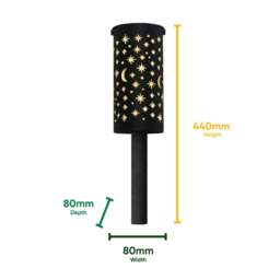 Rackhams Pack of 4 Solar Stake Lights – Night Sky Lantern LED Lights - thumbnail 2