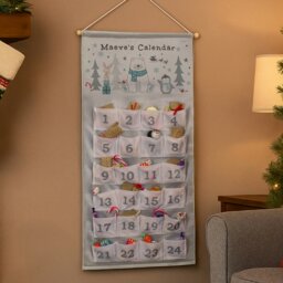 Rackhams Personalised Polar Bear Advent Calendar - Grey - thumbnail 4