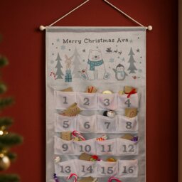Rackhams Personalised Polar Bear Advent Calendar - Grey - thumbnail 2