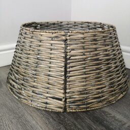 Rackhams 48/70cm Samuel Alexander KD Willow Christmas Tree Skirt Wicker Rattan- Large Natural - thumbnail 6