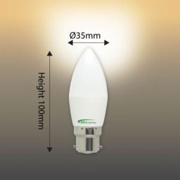 Rackhams B22 Bayonet LED Candle 4.7W Energy Saving Light Bulbs - Pack of 6 - thumbnail 5