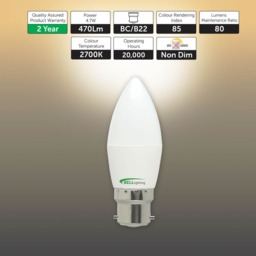 Rackhams B22 Bayonet LED Candle 4.7W Energy Saving Light Bulbs - Pack of 6 - thumbnail 3