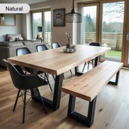 Rackhams Elegant Beech Dining Table - 280 - 60 - thumbnail 1