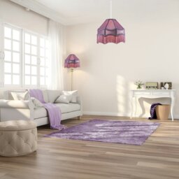 Rackhams Traditional Victorian Empire Lampshade in Soft Lilac Velvet with Tassels - thumbnail 6