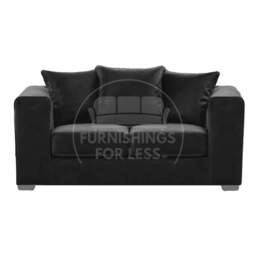 Rackhams Ella Plush Velvet Fabric 2 Seater Sofa - Blue - thumbnail 5
