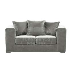 Rackhams Ella Plush Velvet Fabric 2 Seater Sofa - Blue - thumbnail 2