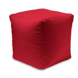 Rackhams Waterproof Cube Indoor Outdoor Bean Bag Foot Stool Pouffe - Red - thumbnail 5