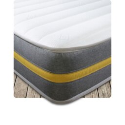 Rackhams Lunar Luxe Hybrid Mattress - Soft Feel, Memory Foam & Spring Support - Yellow - 1 - 5ft King Mattress Size Mattress (150cm x 200cm) - thumbnail 3