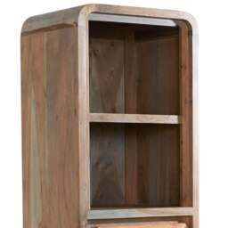 Rackhams Aaron Wood & Metal Slim Bookcase - 50CM X 40CM X 180CM  (LXDXH) - Wood - 1 - thumbnail 6