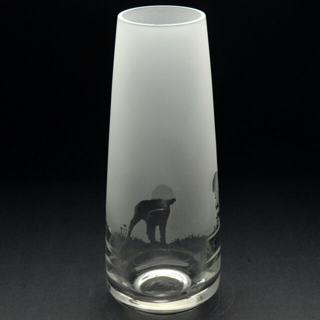 Rackhams Springer Spaniel Dog Glass Bud Vase - Hand Etched/Engraved Gift - image 1