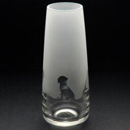 Rackhams Springer Spaniel Dog Glass Bud Vase - Hand Etched/Engraved Gift - thumbnail 2