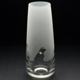 Rackhams Springer Spaniel Dog Glass Bud Vase - Hand Etched/Engraved Gift - thumbnail 3