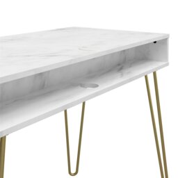 Rackhams Novogratz Athena Desk in White Marble - thumbnail 2