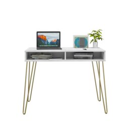 Rackhams Novogratz Athena Desk in White Marble - thumbnail 5