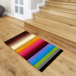 Rackhams Alya Striped Multicolour Rugs - 117M - 140X200 cm - thumbnail 6