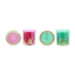 Rackhams Princess Scented Candle Gift Set 2×213g-Coral Blossom & Sea Salt, Briar Rose & Vanilla& Pumpkin, Briar Rose & Vanilla, Coral Blossom & Sea Salt - Candle - No - 213g