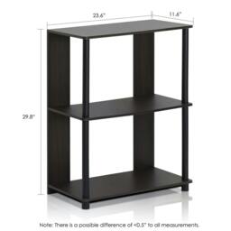 Rackhams JAYA Simple Design Bookcase, Walnut - Stylish Wall Art for Modern Homes - thumbnail 5